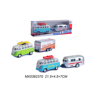 Alltoys Minibus s přívěsem, modrý