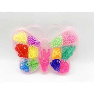 Alltoys Sada gumiček 500 ks na výrobu náramků Loom band - motýl