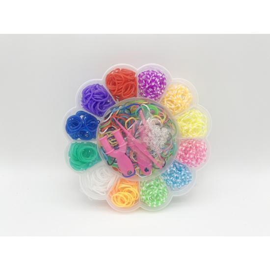 Alltoys Sada gumiček 900 ks na výrobu náramků Loom band - květina