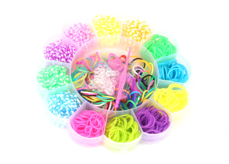 Alltoys Sada gumiček 900 ks na výrobu náramků Loom band - květina