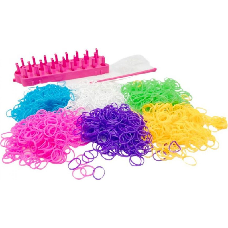 Kreativní sada na výrobu náramků Loom Band 1200 ks