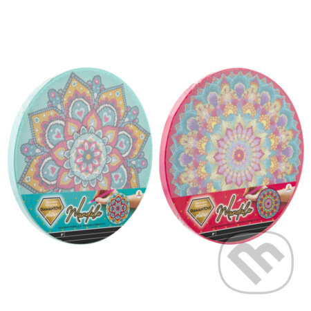 Malování pomocí kamínků Diamond Painting Mandala modrá
