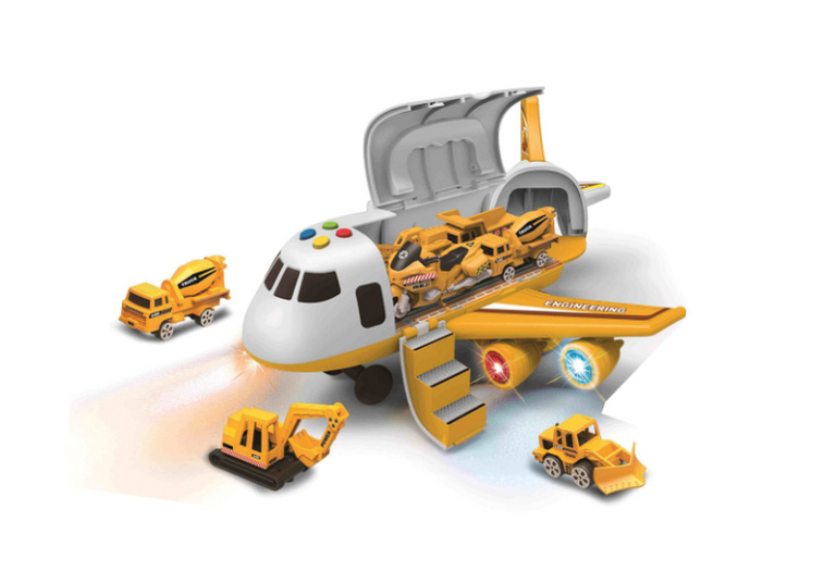 Alltoys Dopravní letadlo s nákladním prostorem a 3 autíčka 1 : 64