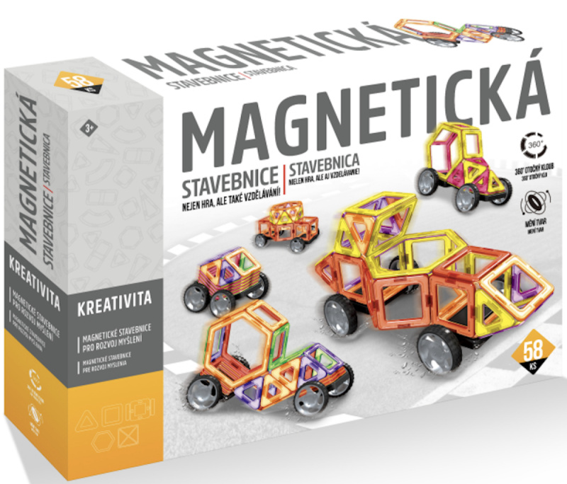 Magnetická stavebnice 58 ks