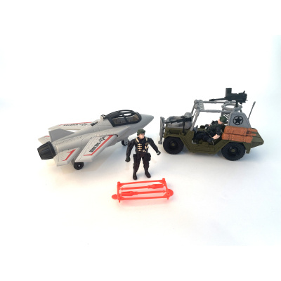 Alltoys Vojenská sada vozidlo + stíhačka