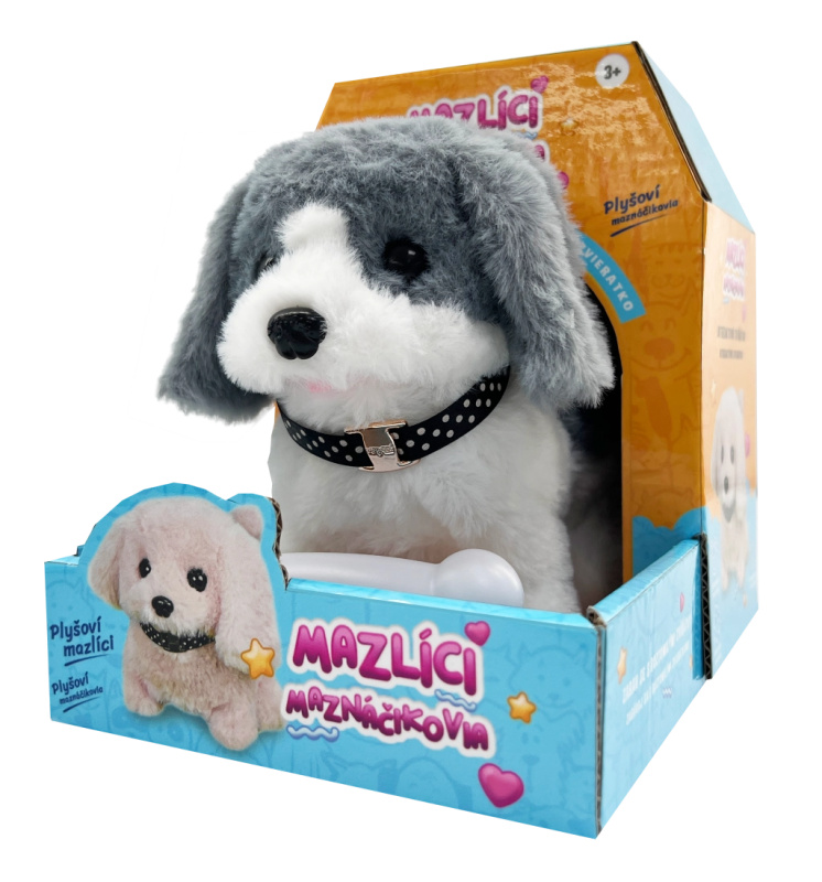 Alltoys Mazlíci pejsek Punťa šedobílý