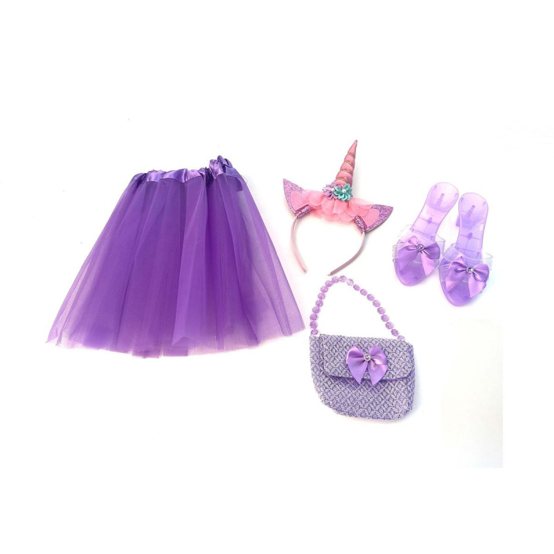Set pro princeznu pantoflíčky, kabelka, sukýnka, čelenka s r
