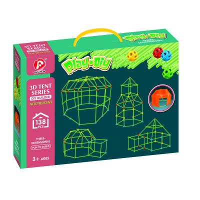Alltoys Stavebnice trojrozměrný stan 138 ks