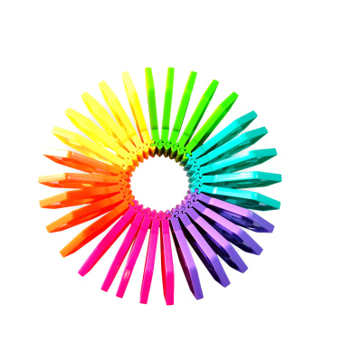 Barevná fidget pružina