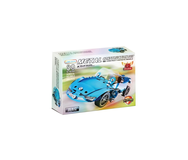 Alltoys Kovová stavebnice závodní auto 208 dílků