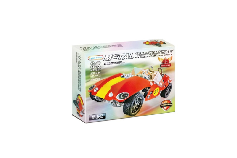 Alltoys Kovová stavebnice retro závodní auto 230 dílků