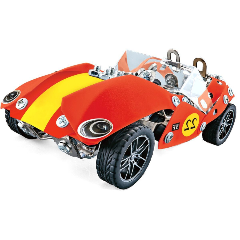 Alltoys Kovová stavebnice retro závodní auto 230 dílků