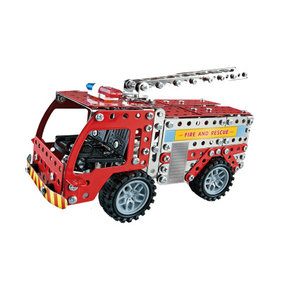 Alltoys Kovová stavebnice hasičské auto 292 dílků