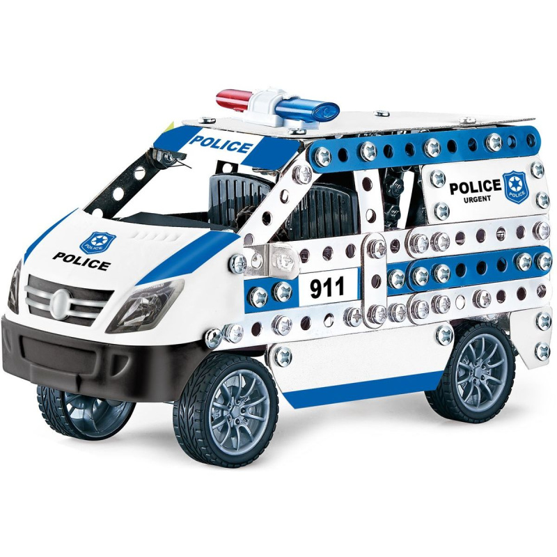 Alltoys Kovová stavebnice policejní auto 314 dílků