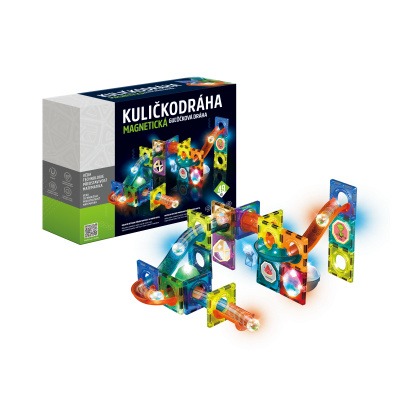 Alltoys Kuličkodráha magnetická se světlem 49 ks