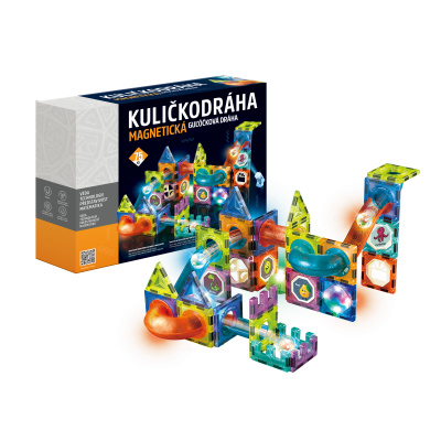 Alltoys Kuličkodráha magnetická se světlem 75 ks