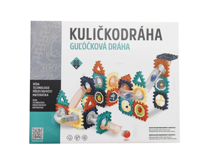 Kreativní kuličková dráha 66 dílků