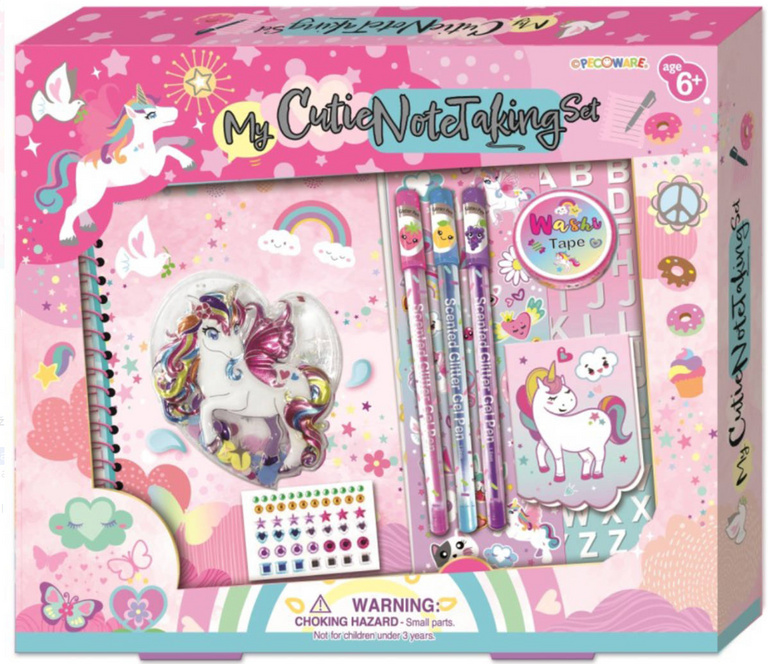 Barevná sada blok s jednorožcem