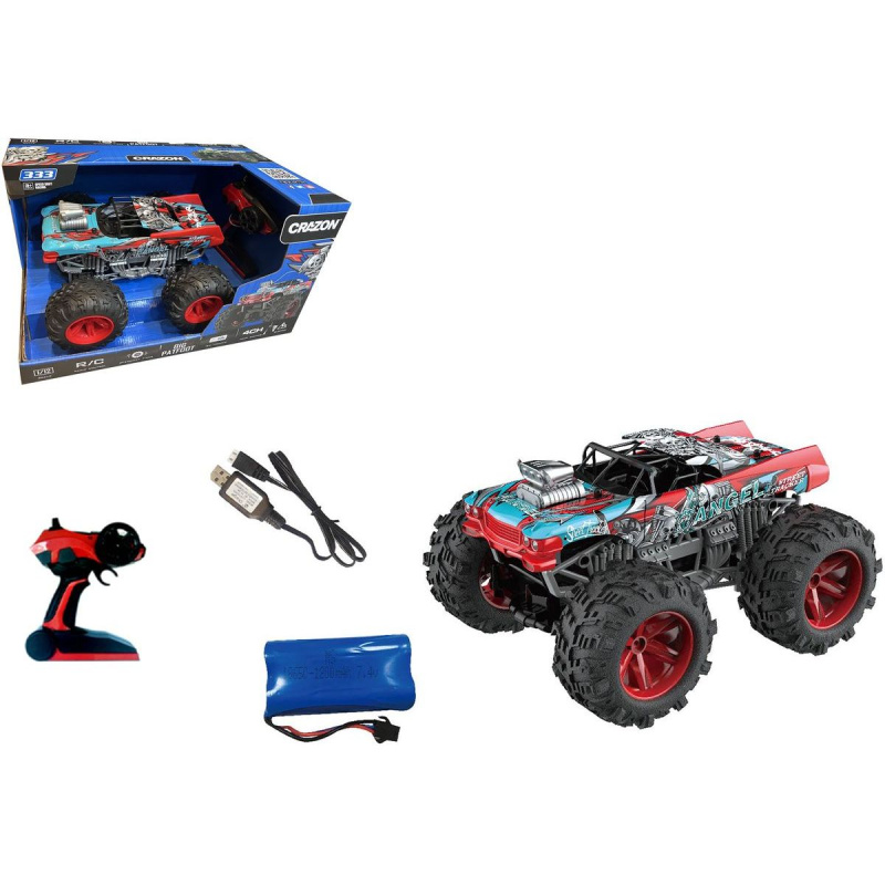 RC 1 : 12 auto 2,4 GHz Patfoot červené