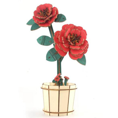 Kamélie dřevěná 3D skládanka