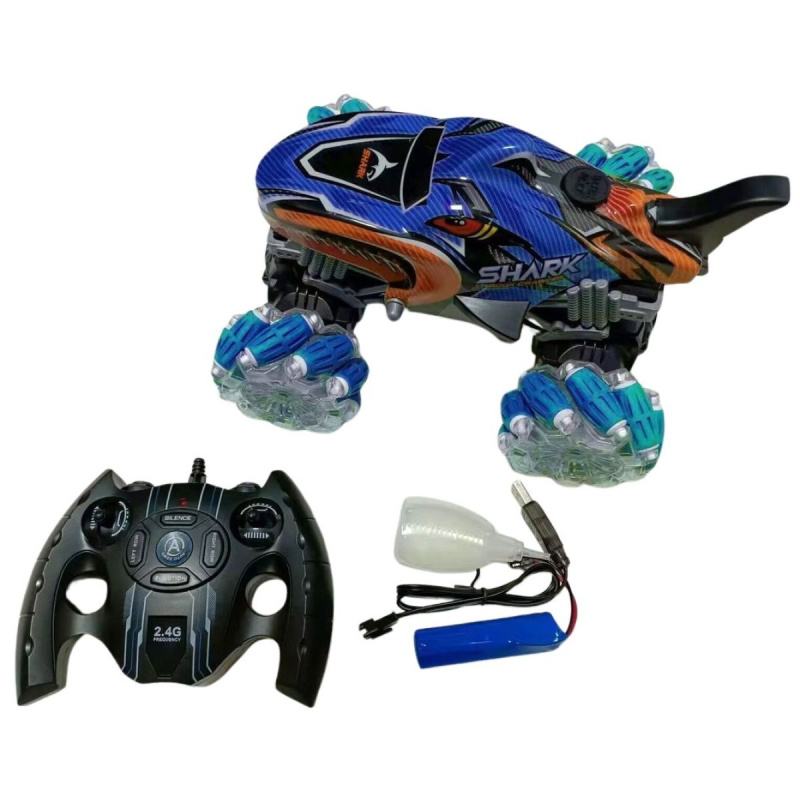 RC auto žralok s modrými efekty