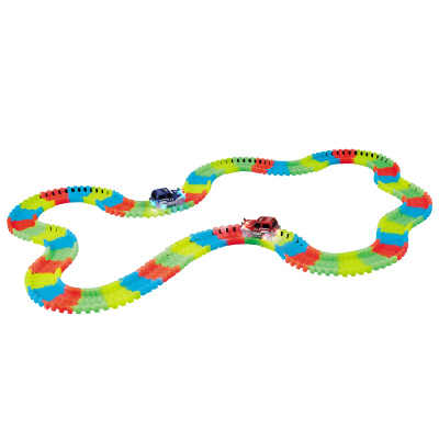 Svítící závodní dráha s LED autíčkem