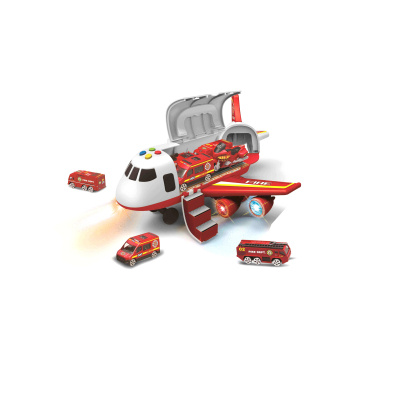 Hasičské letadlo s nákladním prostorem a autíčky