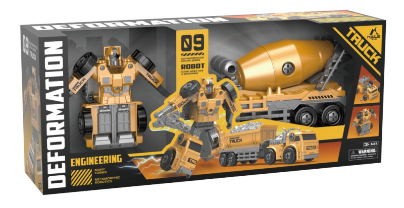 Transformer náklaďák míchačka - robot