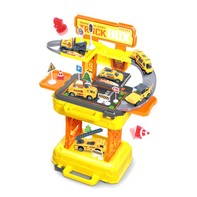 Hrací set stavební stroje 2v1 v kufříku