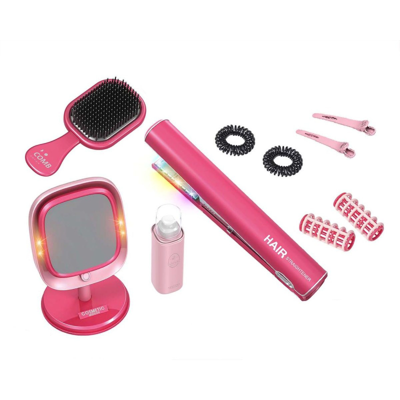 Dětské vlasové studio se žehličkou a LED zrcadlem