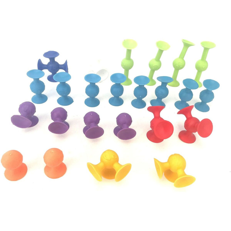 Hrací set silikonových přísavek 24 ks