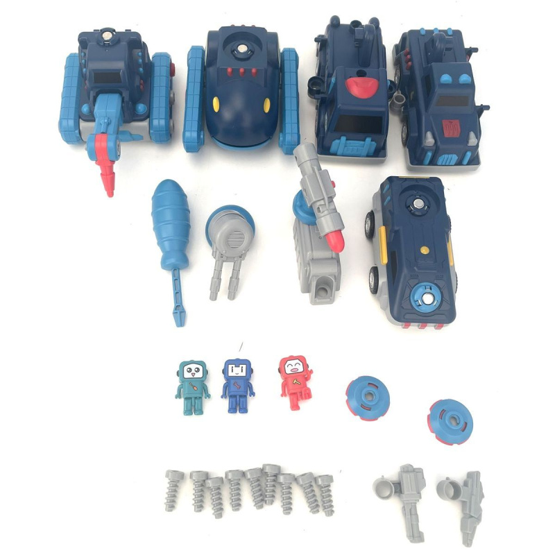 Magnetická stavebnice dinosaurus 5v1 – přestavitelný robot a vozidlo