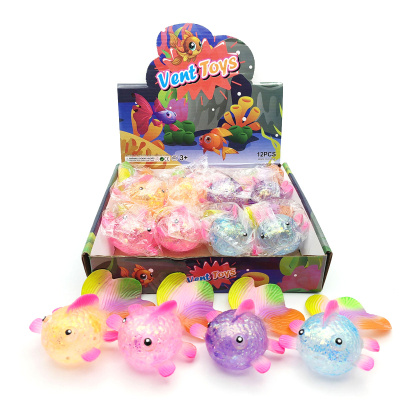 Žertovná mačkací rybka antistresová hračka 11 × 7 cm