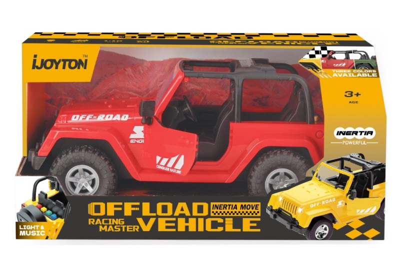Alltoys Džíp 1:10 se světelným a zvukovým efektem červený