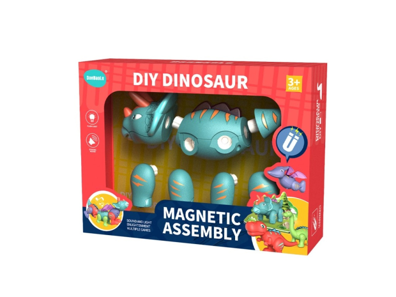 Magnetický skládací triceratops