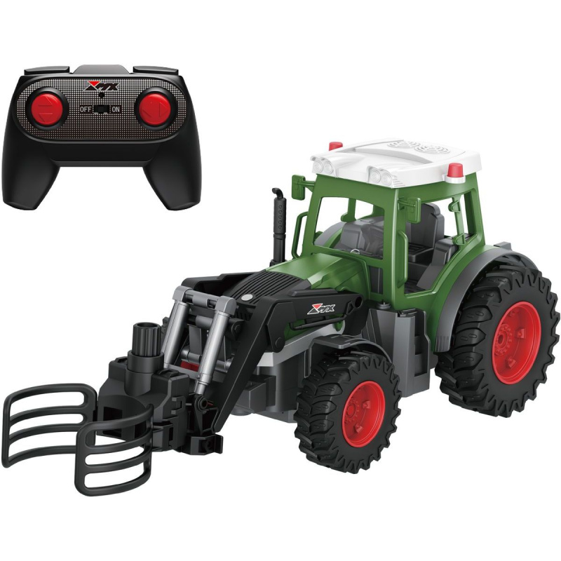 RC traktor s kleštěmi na balíky 2.4 GHz 1:24