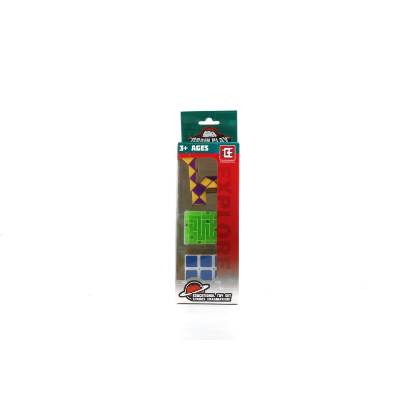 Brain puzzle set: had, kostka a bludiště