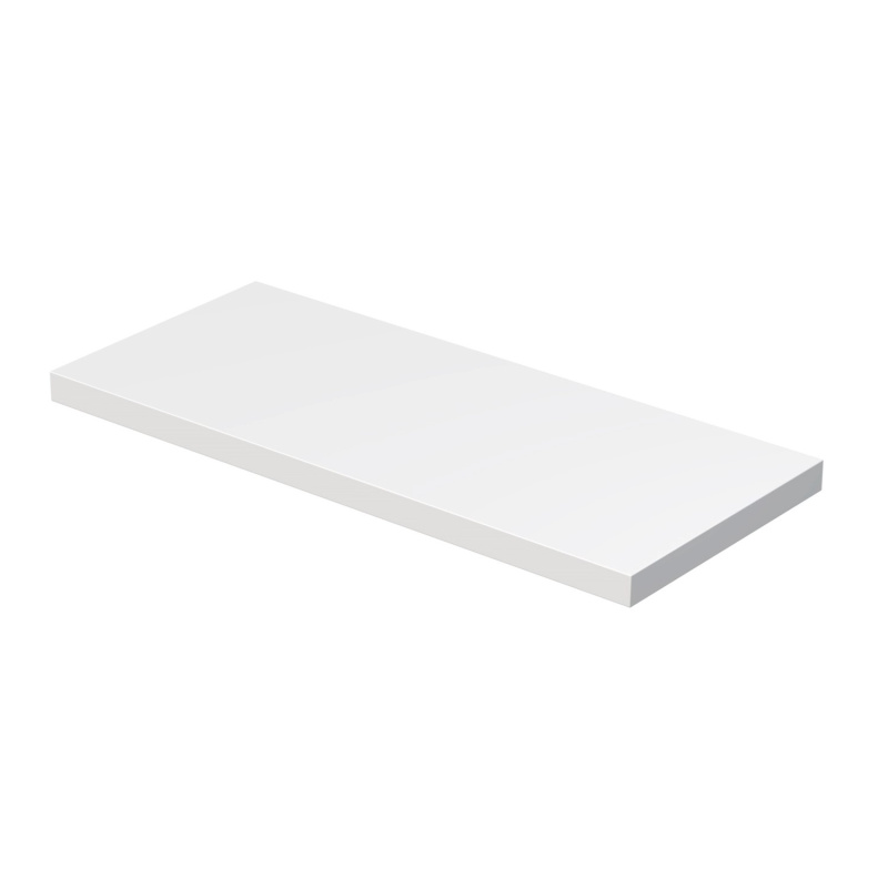 INTEDOOR Umyvadlová deska BEE bez výřezu, š. 110 cm, bílá mat
