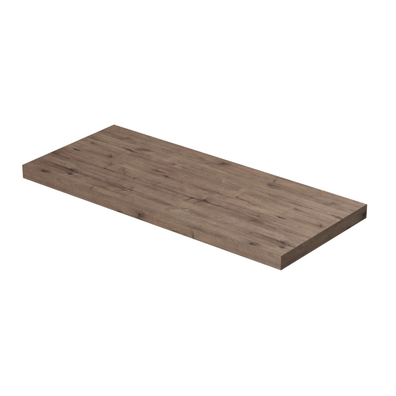 INTEDOOR Umyvadlová deska BEE bez výřezu, š. 120 cm, dub Wellington