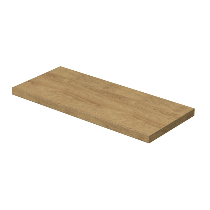 INTEDOOR Umyvadlová deska BEE bez výřezu, š. 120 cm, dub Hickory