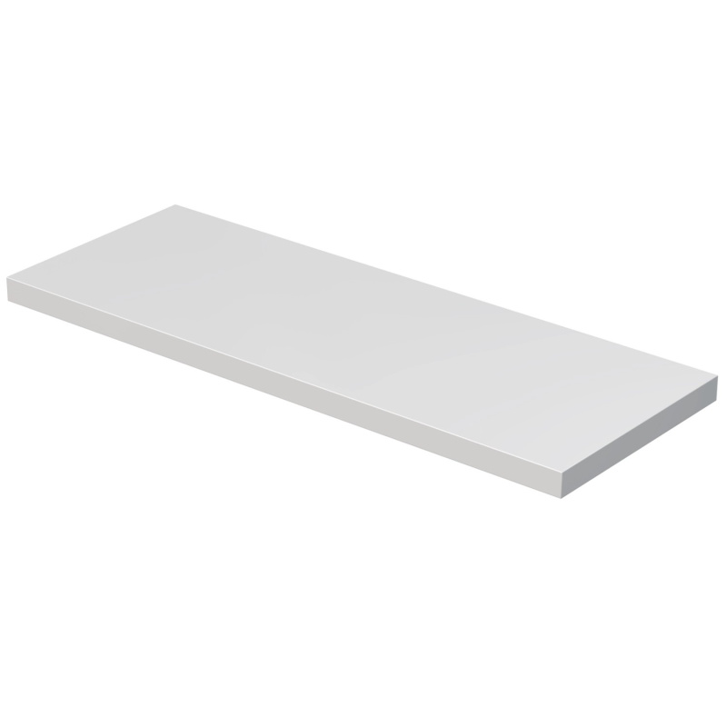 INTEDOOR Umyvadlová deska BEE bez výřezu, š. 160 cm, bílá lesk