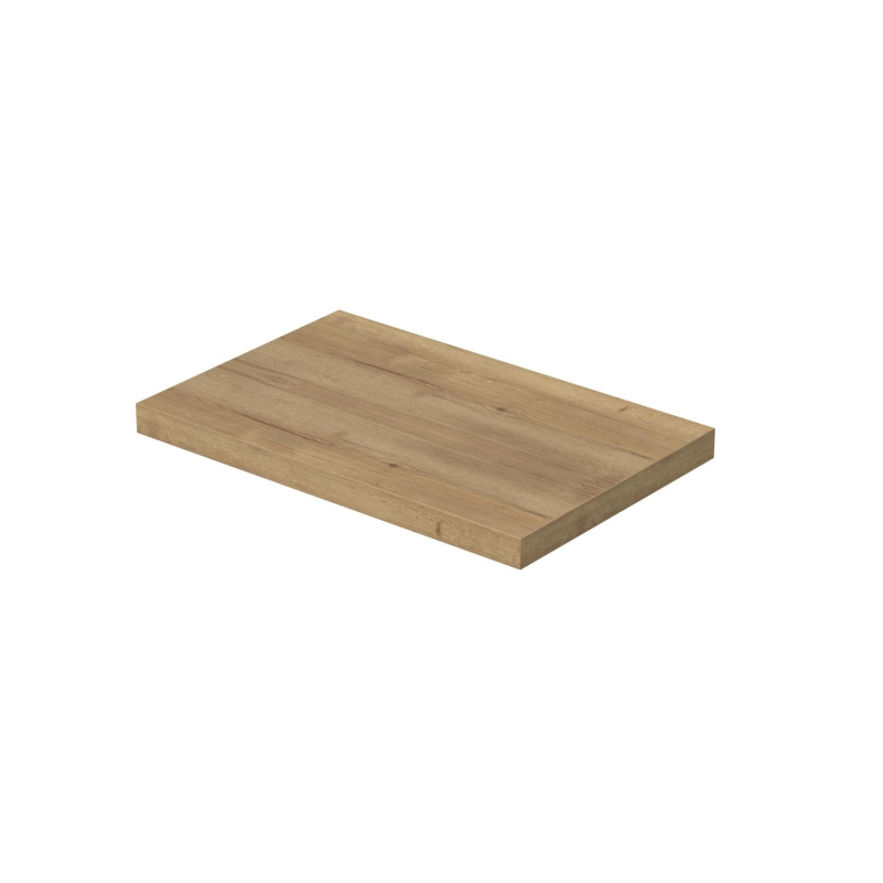 INTEDOOR Umyvadlová deska BEE bez výřezu, š. 80 cm, dub Halifax