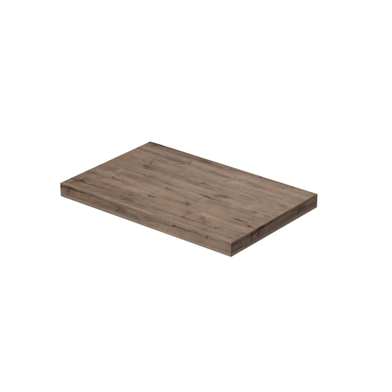 INTEDOOR Umyvadlová deska BEE bez výřezu, š. 80 cm, dub Wellington