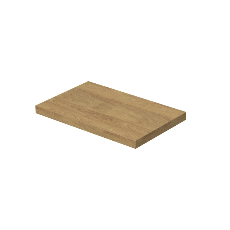 INTEDOOR Umyvadlová deska BEE bez výřezu, š. 80 cm, dub Hickory