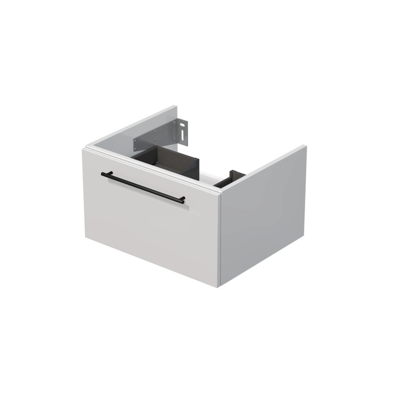 INTEDOOR Koupelnová skříň pod desku BEE, úchyt černý, š. 60 cm, bílá lesk