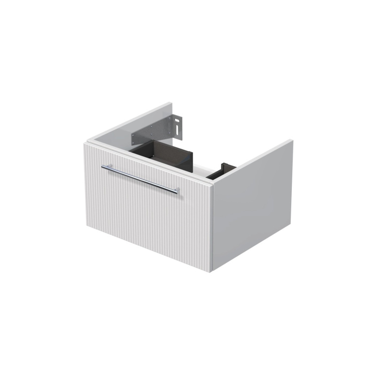 INTEDOOR Koupel.skříň pod desku BEE, úchyt chrom, š. 60 cm, bílá 3D pruhy