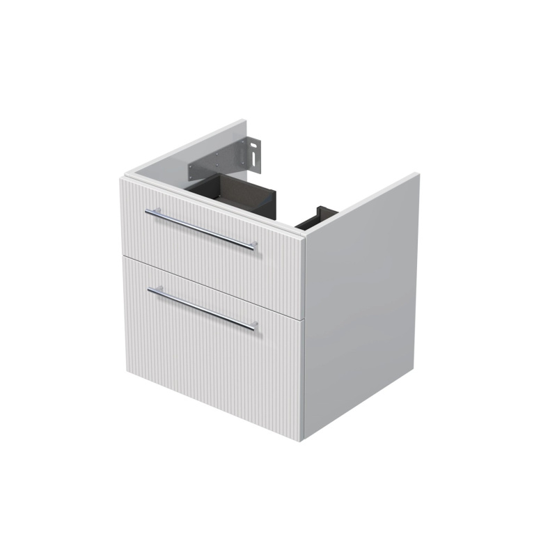 INTEDOOR Koupel.skříň pod desku BEE, úchyt chrom, 2zás., š. 60 cm, bílá 3D pruhy