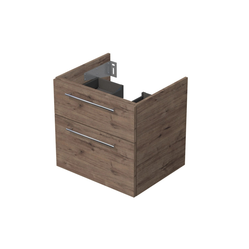 INTEDOOR Koupel.skříň pod desku BEE, úchyt chrom, 2zás., š. 60cm, dub Wellington