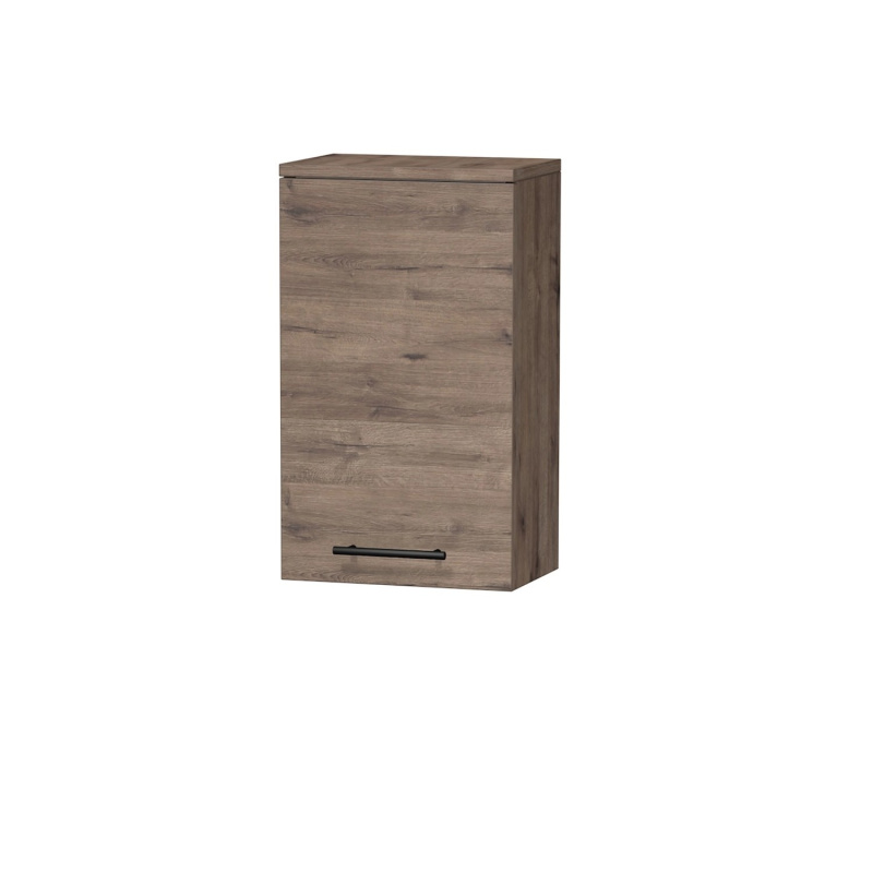 INTEDOOR Horní závěsná skříň BEE levá, úchyt černý, š. 35 cm, dub Wellington