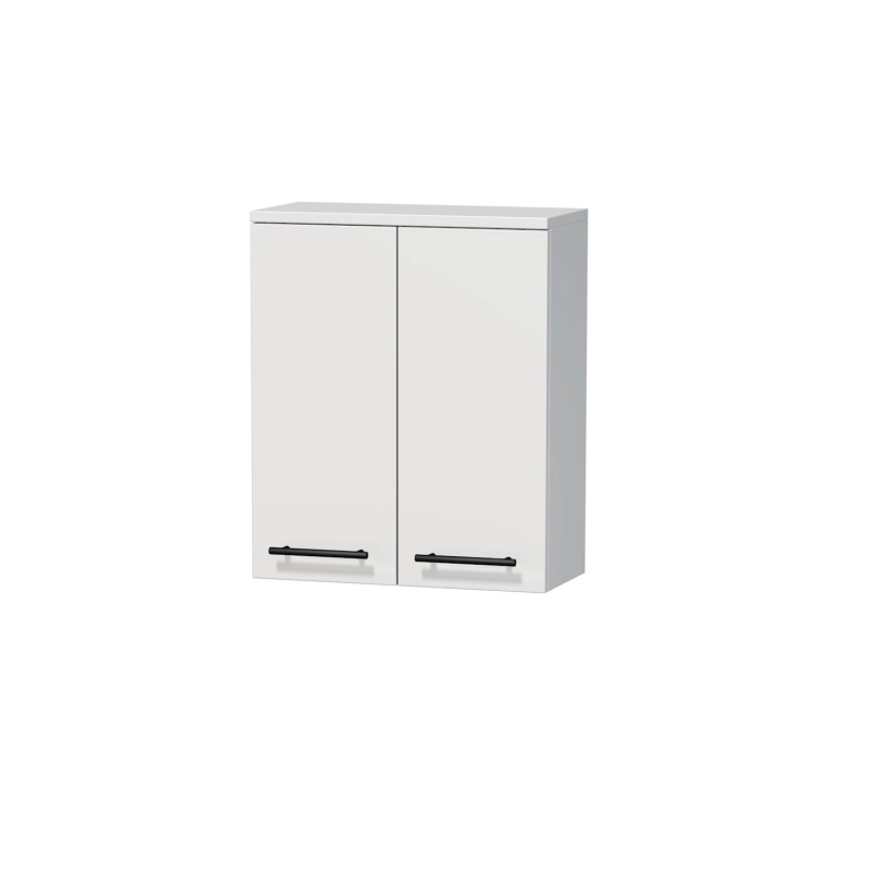 INTEDOOR Horní závěsná skříň BEE, úchyt černý, š. 50 cm, bílá lesk